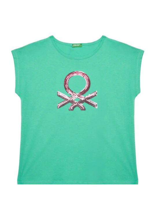 Foto del prodotto United Colors Of Benetton T-shirt 3I1XC10P1 Verde Regular Fit