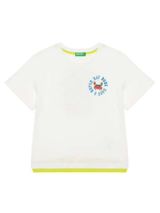 Foto del prodotto United Colors Of Benetton T-shirt 3SLUG10JF Écru Regular Fit
