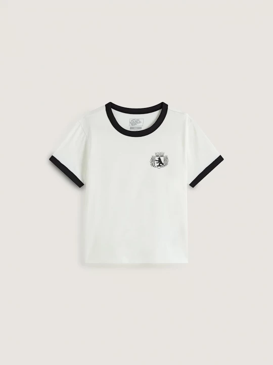 Foto del prodotto Vans - Berlin Crest Ringer T-Shirt, Donna, Bianco