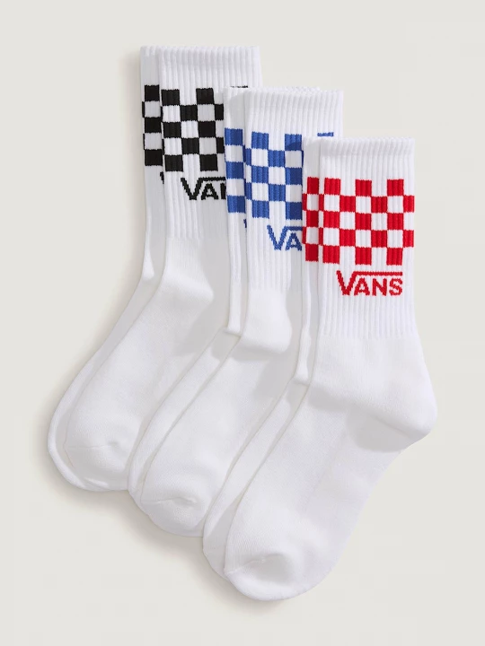 Foto del prodotto Vans - Calzettoni Classic Check (3 paia), Bianco, Taglia: L (42.5-47​)