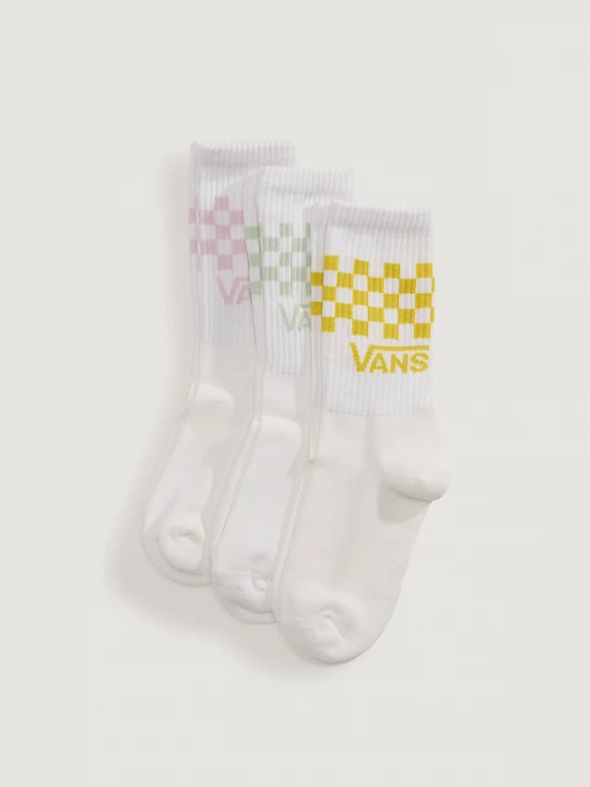 Foto del prodotto Vans - Calzettoni Classic Check (3 paia), Bianco, Taglia: XS (31-34)