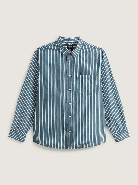 Foto del prodotto Vans - Camicia a maniche lunghe Premium Dobby Stripe, Uomo, Verde