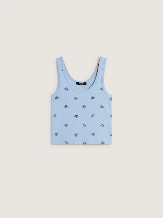 Foto del prodotto Vans - Canotta con stampa Lilly, Donna, Blu
