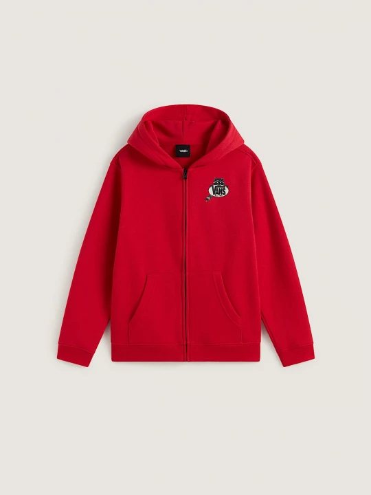 Foto del prodotto Vans - Felpa con cappuccio e zip Bambino / a Dumpster Raccoon (8-14 anni), Rosso