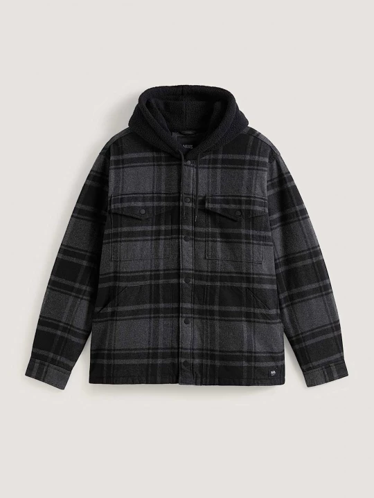 Foto del prodotto Vans - Shacket con cappuccio e motivo scozzese Piedmont, Uomo, Nero