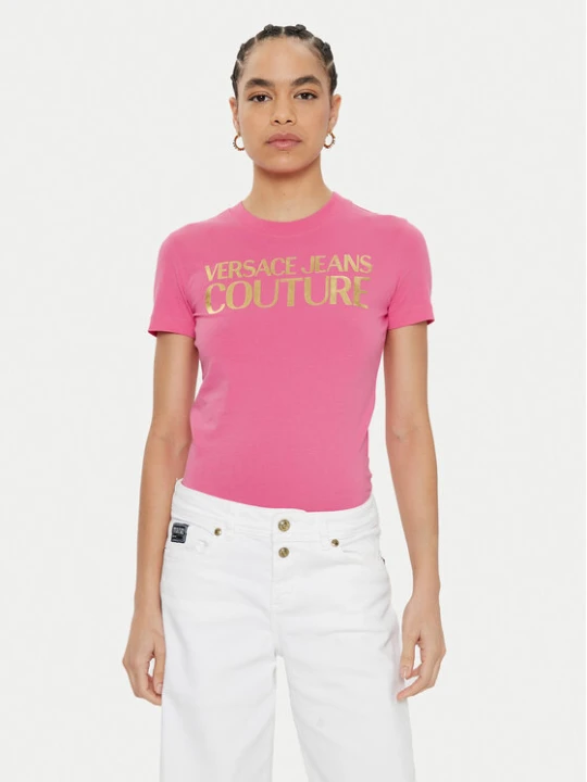 Foto del prodotto Versace Jeans Couture T-shirt 78HAHT01 Rosa Regular Fit