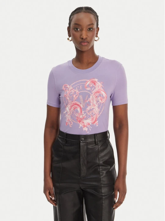 Foto del prodotto Versace Jeans Couture T-shirt 80HAHE01 CJ02E Viola Slim Fit
