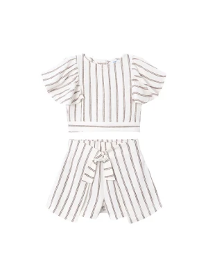 Foto del prodotto Mayoral Completo top e pantaloncini 3949 Écru Regular Fit Crema