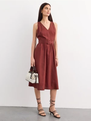Foto del prodotto Mohito - Abito midi con cintura - maroon