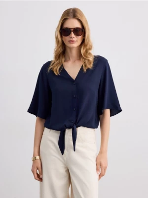 Foto del prodotto Mohito - Blusa con allacciatura - blu scuro
