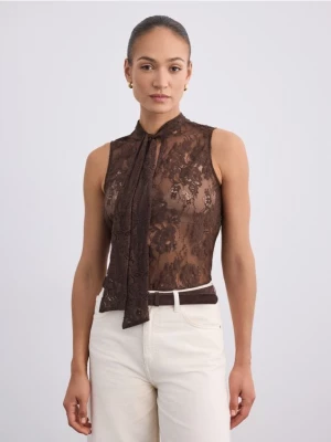 Foto del prodotto Mohito - Blusa con allacciatura - marrone scuro