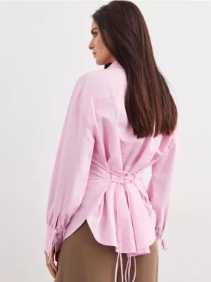 Foto del prodotto Mohito - Camicia in misto viscosa e lino - rosa pastello