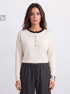 Foto del prodotto Mohito - Maglione con bottoni - panna