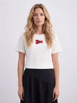 Foto del prodotto Mohito - T-shirt con applique - panna