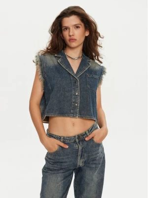Foto del prodotto One Teaspoon Gilet 26512 Blu Relaxed Fit