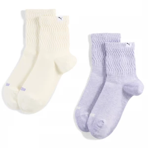 Foto del prodotto PUMA Calze corte a zig zag da donna (confezione doppia), Abbigliamento, Viola purpurowy