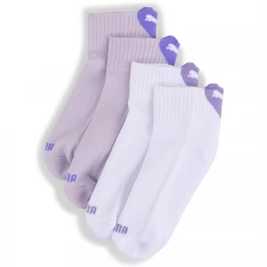 Foto del prodotto PUMA Calze corte ammortizzate con logo a cuore per ragazzi (confezione doppia), Accessori, Viola purpurowy