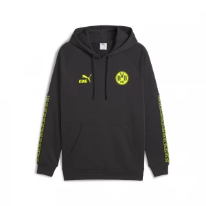 Foto del prodotto PUMA Felpa con cappuccio Borussia Dortmund KING da uomo, Accessori, Grigio Gray