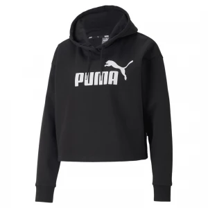 Foto del prodotto PUMA Felpa con cappuccio cropped con logo Essentials da donna, Abbigliamento, Nero czarny
