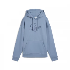 Foto del prodotto PUMA Felpa con cappuccio Essentials Script da donna, Abbigliamento, Blu niebieski