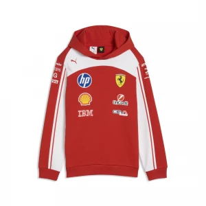 Foto del prodotto PUMA Felpa con cappuccio Scuderia Ferrari HP Replica per ragazzi, Accessori, Rosso czerwony
