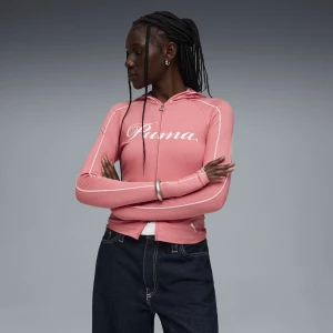 Foto del prodotto PUMA Felpa con cappuccio T7 Street Glam da donna, Abbigliamento, Rosa różowy