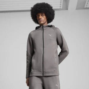 Foto del prodotto PUMA Felpa con zip integrale e cappuccio EVOSTRIPE da uomo, Abbigliamento, Grigio Gray