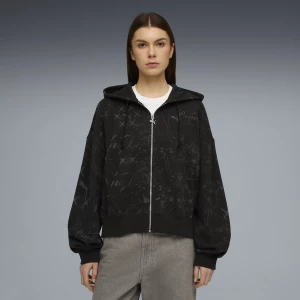 Foto del prodotto PUMA Felpa oversize con cappuccio e zip Street Glam da donna, Abbigliamento, Nero czarny