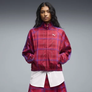 Foto del prodotto PUMA Giacca T7 in tartan dal taglio morbido da donna, Abbigliamento, Rosso czerwony