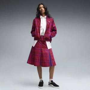 Foto del prodotto PUMA Gonna midi in tartan a pieghe T7 da donna, Abbigliamento, Rosso czerwony