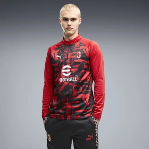 Foto del prodotto PUMA Maglia da riscaldamento con zip AC Milan da uomo, Accessori, Rosso czerwony