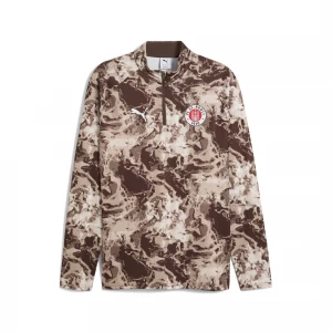 Foto del prodotto PUMA Maglia pre-partita con zip corta FC St. Pauli da uomo, Accessori, Marrone brązowy