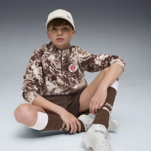 Foto del prodotto PUMA Maglia pre-partita con zip corta FC St. Pauli per ragazzi, Abbigliamento, Marrone brązowy