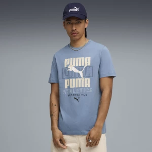 Foto del prodotto PUMA Maglietta con grafica Stacked da uomo, Abbigliamento, Blu niebieski