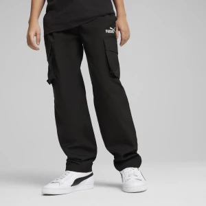 Foto del prodotto PUMA Pantaloni cargo in tessuto con logo ESS N. 1 per ragazzi, Abbigliamento, Nero czarny