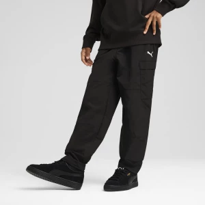 Foto del prodotto PUMA Pantaloni cargo in tessuto WARDROBE ESS vestibilità comoda per ragazzi, Abbigliamento, Nero czarny