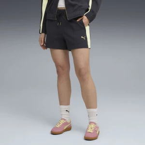 Foto del prodotto PUMA Shorts a pieghe T7 4" da donna, Abbigliamento, Blu niebieski