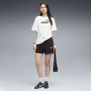 Foto del prodotto PUMA Shorts a vita alta con logo piccolo Essentials N. 1 5” da donna, Abbigliamento, Nero czarny