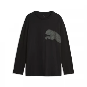 Foto del prodotto PUMA T-shirt a maniche lunghe Essentials con logo Big Cat dal taglio morbido da uomo, Abbigliamento, Nero czarny
