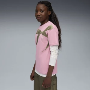 Foto del prodotto PUMA T-shirt con grafica Bowtique dal taglio morbido per ragazzi, Abbigliamento, Rosa różowy