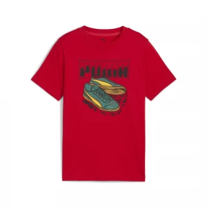 Foto del prodotto PUMA T-shirt con grafica Sneakers per ragazzi, Abbigliamento, Rosso czerwony