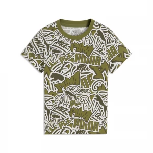 Foto del prodotto PUMA T-shirt con stampa Essentials Scribble per ragazzi, Accessori, Verde zielony