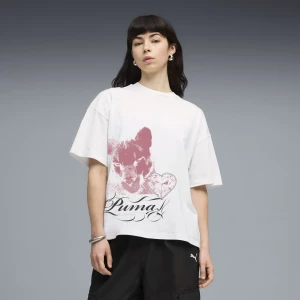 Foto del prodotto PUMA T-shirt oversize con grafica Street Glam da donna, Abbigliamento, Bianco biały
