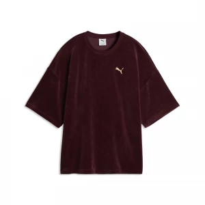 Foto del prodotto PUMA T-shirt oversize in velluto da donna, Abbigliamento, Viola purpurowy