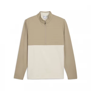 Foto del prodotto PUMA Top con zip corta da golf CLOUDSPUN Tech da uomo, Abbigliamento, Beige