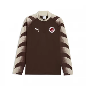 Foto del prodotto PUMA Top da riscaldamento con zip FC St. Pauli da uomo, Accessori, Marrone brązowy