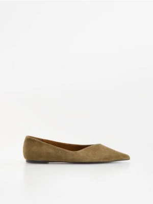 Foto del prodotto Reserved - Ballerine in pelle di pecora - verde-marrone