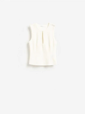 Foto del prodotto Reserved - Blusa con apertura a goccia sul décolleté - panna