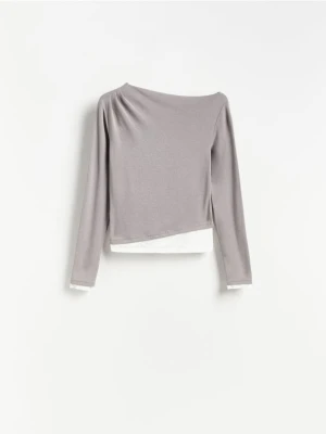 Foto del prodotto Reserved - Blusa con finiture in pizzo - grigio medio
