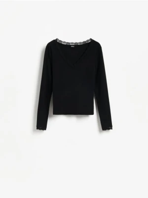 Foto del prodotto Reserved - Blusa con modal e cotone - nero